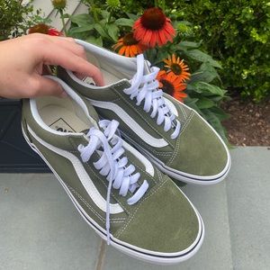 Old Skool Vans Olive Green